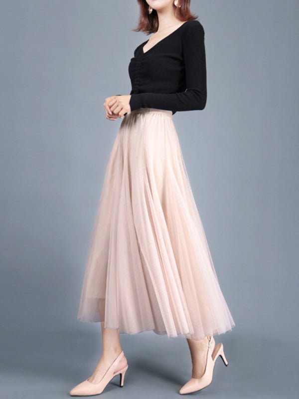 A - Line Skirt Mid Length Skirt - ElegantAlpha®