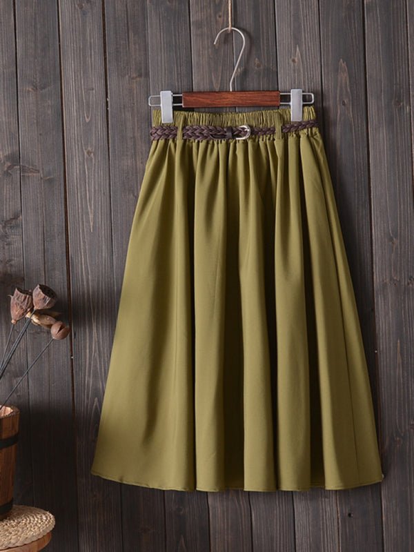 A - Line Skirt Mid Length Skirt - ElegantAlpha®