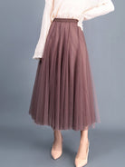 A - Line Skirt Mid Length Skirt - ElegantAlpha®