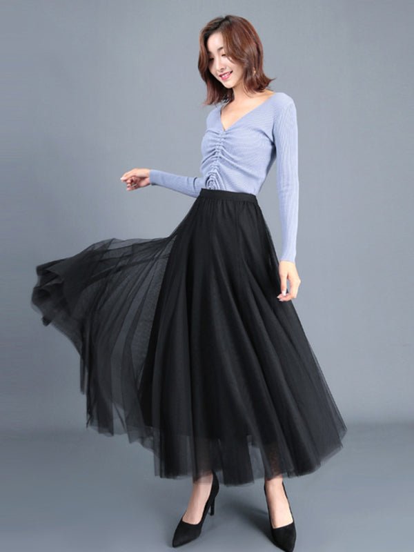 A - Line Skirt Mid Length Skirt - ElegantAlpha®