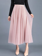 A - Line Skirt Mid Length Skirt - ElegantAlpha®