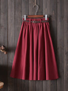 A - Line Skirt Mid Length Skirt - ElegantAlpha®