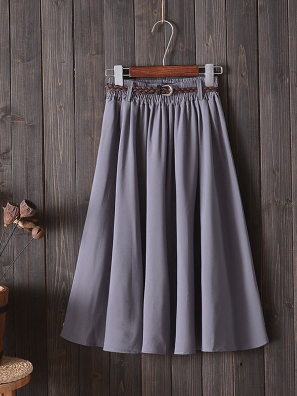 A - Line Skirt Mid Length Skirt - ElegantAlpha®