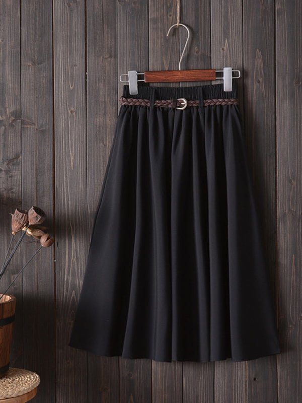 A - Line Skirt Mid Length Skirt - ElegantAlpha®