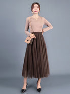 A - Line Skirt Mid Length Skirt - ElegantAlpha®