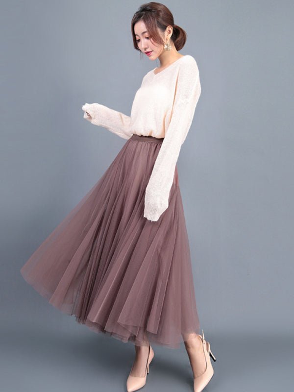 A - Line Skirt Mid Length Skirt - ElegantAlpha®