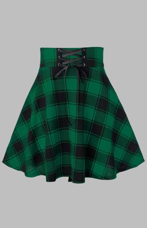 A - Type Plaid Print Skirt - ElegantAlpha®