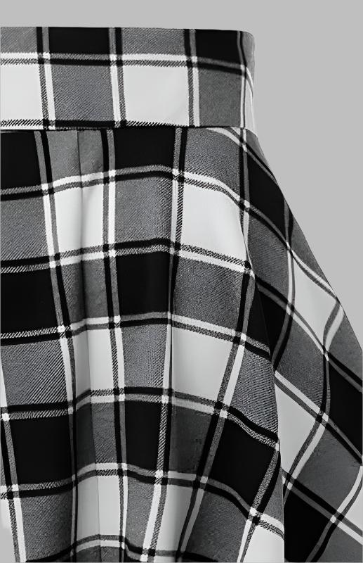 A - Type Plaid Print Skirt - ElegantAlpha®