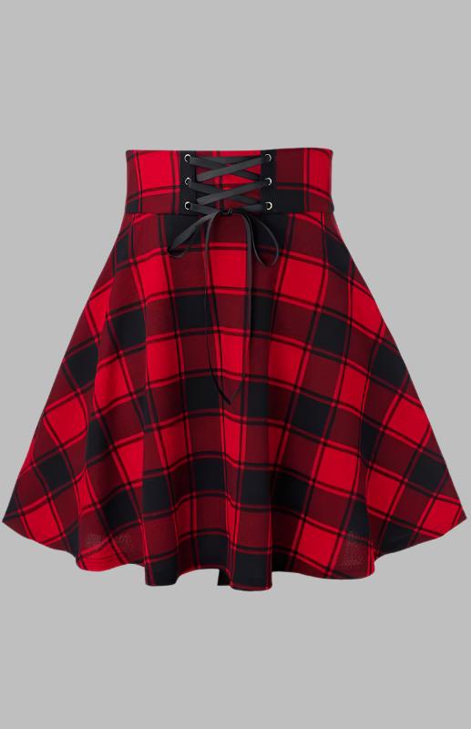 A - Type Plaid Print Skirt - ElegantAlpha®