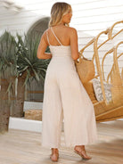 backless loose wide - leg jumpsuit - ElegantAlpha