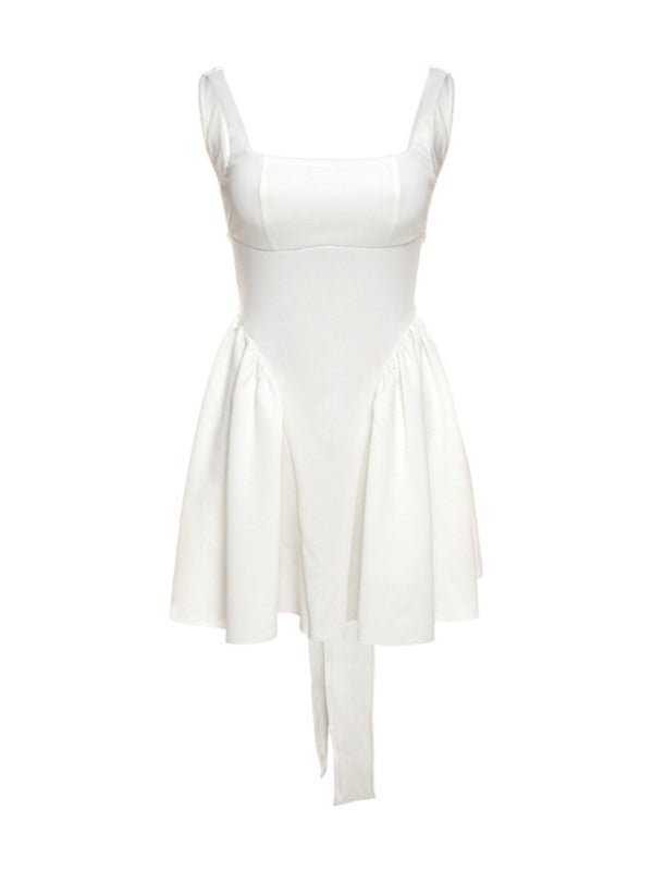 Backless strappy bow dress - ElegantAlpha