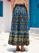 Bohemian Hollow Printed Patchwork Skirt - ElegantAlpha