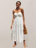 Bohemian paneled lace midi dress - ElegantAlpha®