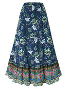 Bohemian printed waist drawstring skirt - ElegantAlpha®