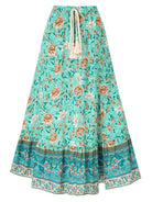 Bohemian printed waist drawstring skirt - ElegantAlpha®