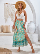 Bohemian printed waist drawstring skirt - ElegantAlpha®