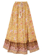 Bohemian printed waist drawstring skirt - ElegantAlpha®