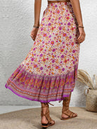 Bohemian skirt positioning printed floral skirt - ElegantAlpha®