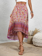 Bohemian skirt positioning printed floral skirt - ElegantAlpha®