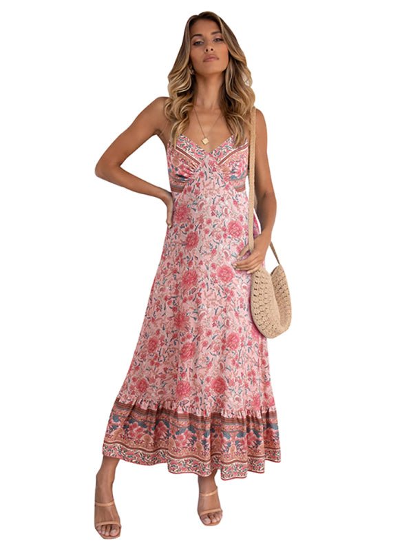 Bohemian suspender Floral Dress - ElegantAlpha®