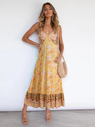 Bohemian suspender Floral Dress - ElegantAlpha®