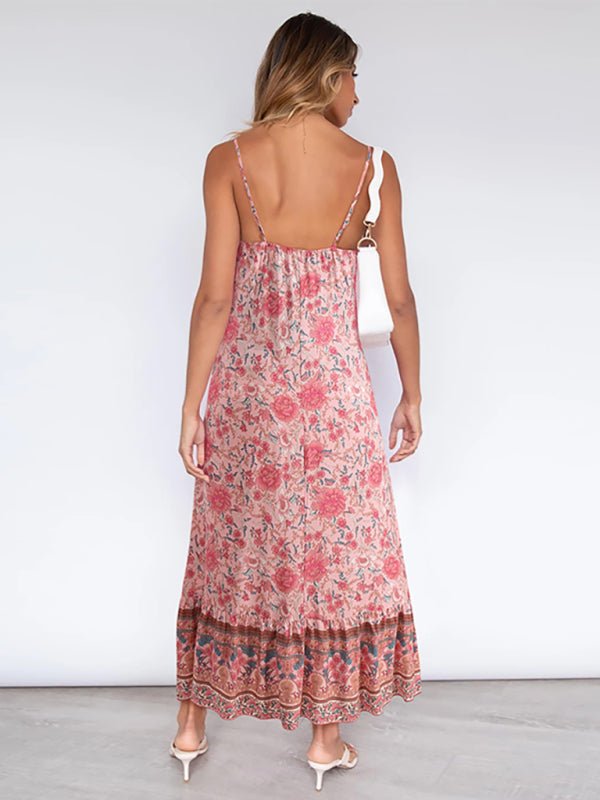 Bohemian suspender Floral Dress - ElegantAlpha®