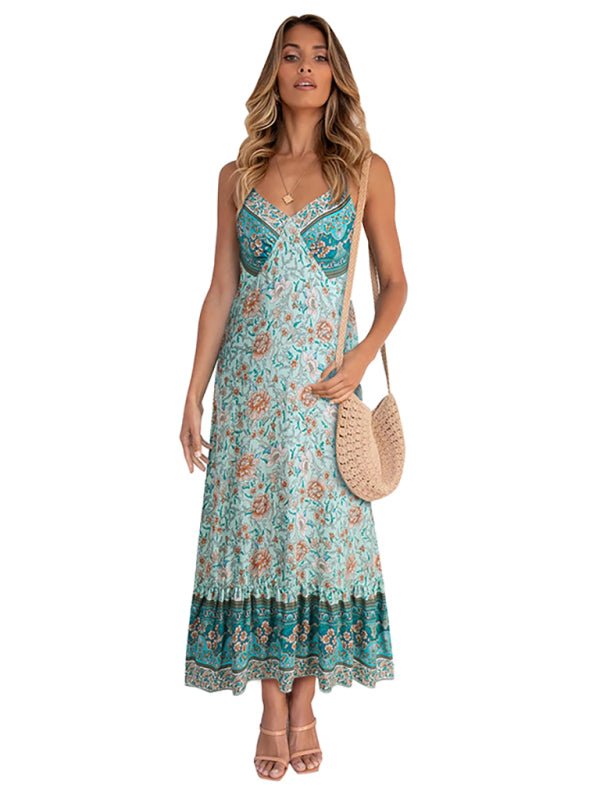 Bohemian suspender Floral Dress - ElegantAlpha®