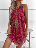 Boho Sleeveless Printed Ethnic Dress - ElegantAlpha®