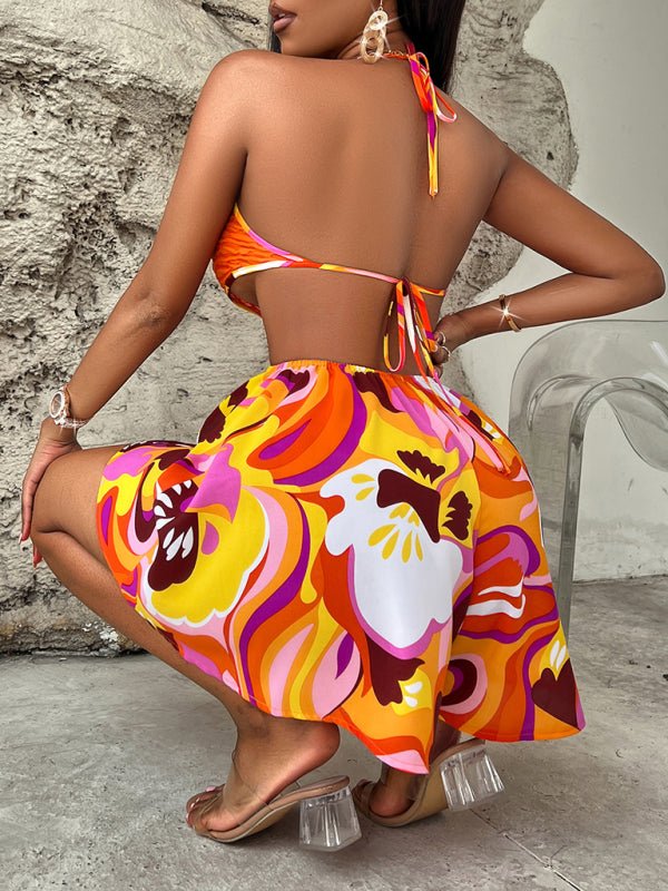 Bright Color Halter Jumpsuit - ElegantAlpha®