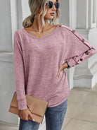 Button Long Sleeve T - Shirt - ElegantAlpha®