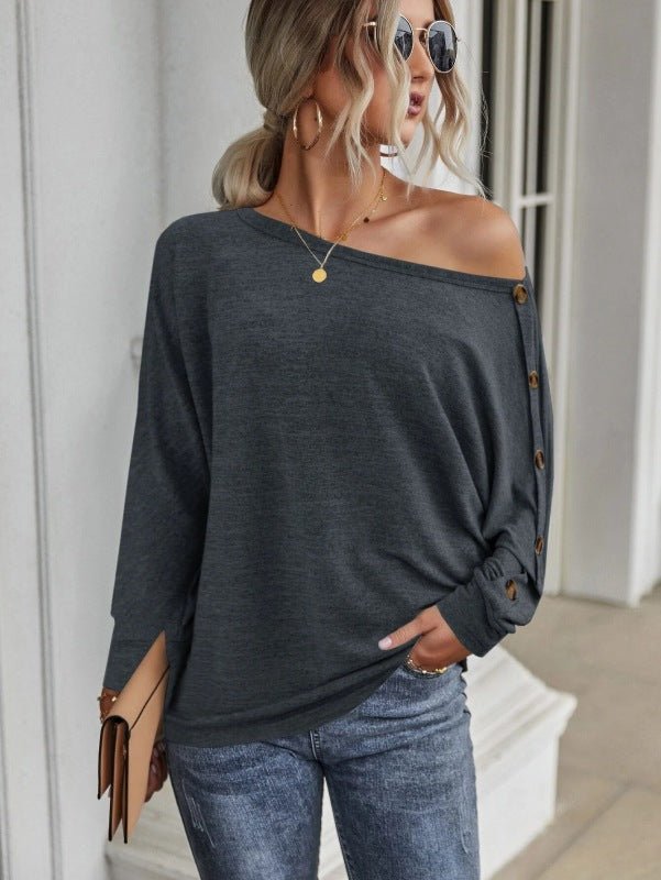 Button Long Sleeve T - Shirt - ElegantAlpha®