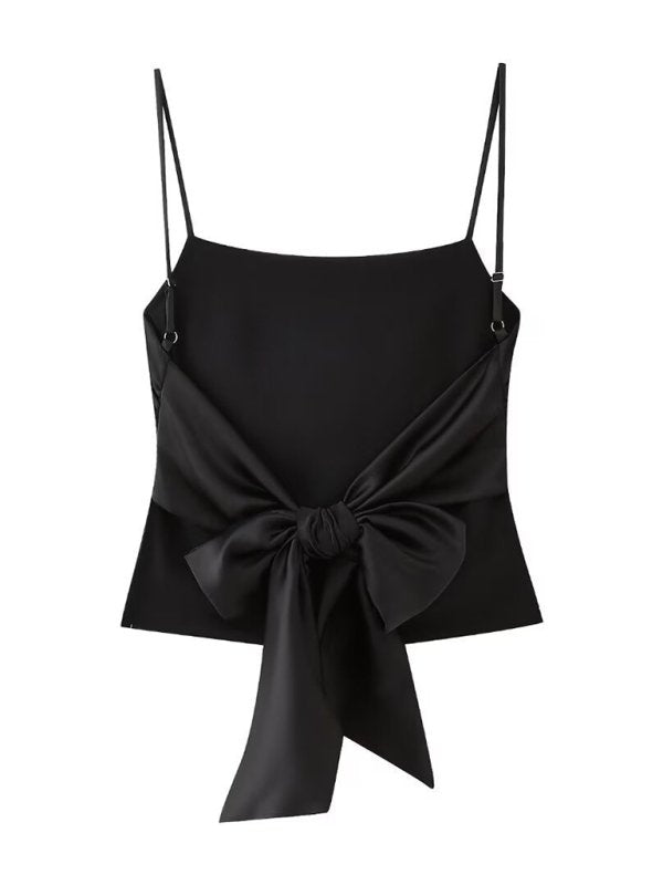 Camisole top with bow on the back - ElegantAlpha