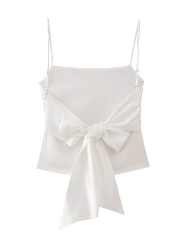 Camisole top with bow on the back - ElegantAlpha