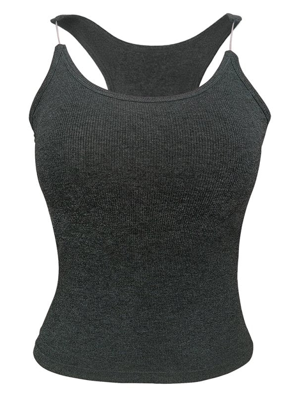 Camisole with Padded Ribbed Knit Top - ElegantAlpha