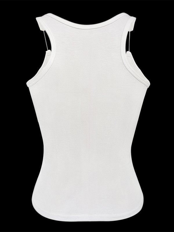 Camisole with Padded Ribbed Knit Top - ElegantAlpha