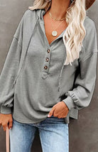 Casual Loose Solid Color Sweatshirt - ElegantAlpha®