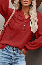 Casual Loose Solid Color Sweatshirt - ElegantAlpha®