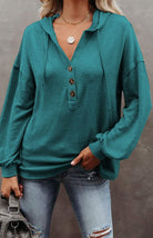 Casual Loose Solid Color Sweatshirt - ElegantAlpha®