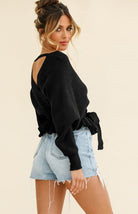 Casual Mock Wrap Knit Sweater - ElegantAlpha®