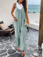 Casual solid color slim fit jumpsuit - ElegantAlpha