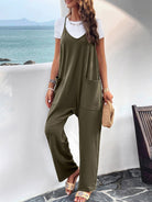 Casual solid color slim fit jumpsuit - ElegantAlpha