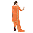 Chanderi Cotton Unstitched Salwar - Suit Material With Dupatta (Oranage, 2 - 2.5mtrs) - ElegantAlpha