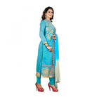 Chanderi Fabric Sky Blue Color Unstitched Salwar - Suit Material With Dupatta - ElegantAlpha