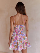 Chest Knotted Printed Backless Dress - ElegantAlpha®