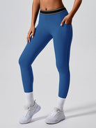 Contrast color yoga pants outdoor running fitness leggings - ElegantAlpha