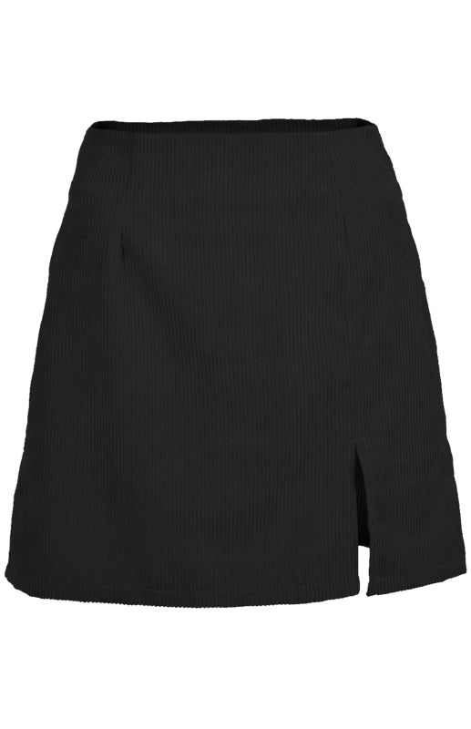 Corduroy high waist Solid Split A - Line Skirt - ElegantAlpha®