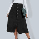 Corduroy High Waisted Skirt - ElegantAlpha®