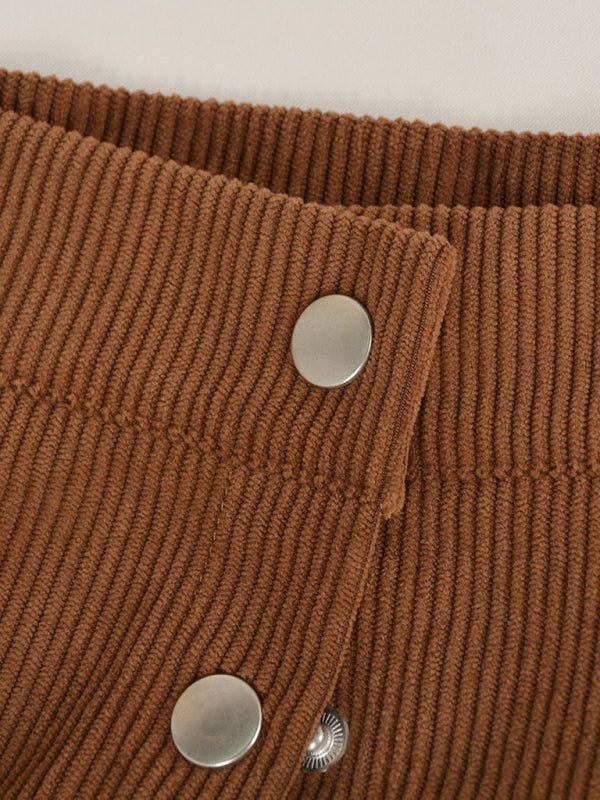 Corduroy High Waisted Skirt - ElegantAlpha®