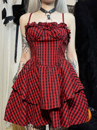 Corset A Swing Plaid Dress - ElegantAlpha®