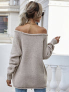 Crew Neck Loose Long Sleeve Sweater - ElegantAlpha®